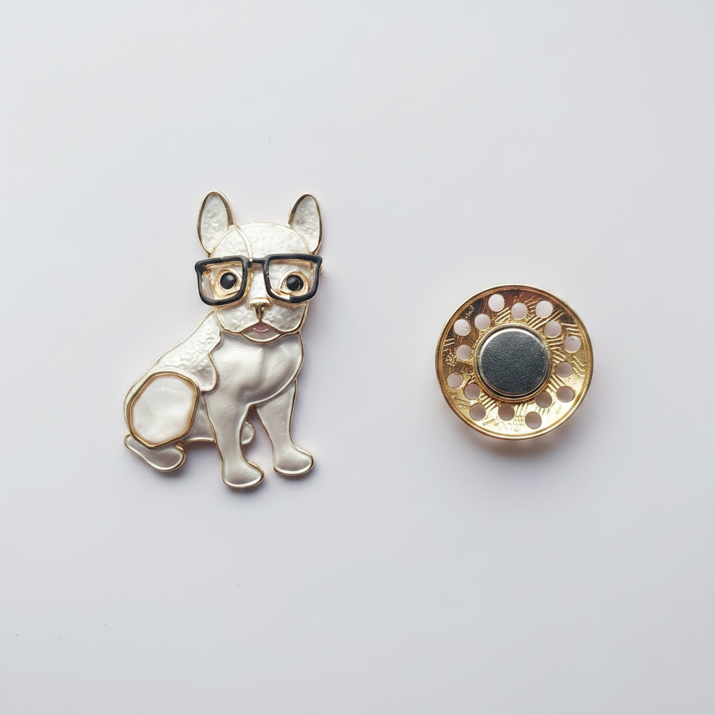 broche_aimantee_lola_bouledogue_lunettes_systeme_magnetique fond_blanc